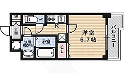 エス・レジデンス・ナンバ・ヴィアーレ 1Kの間取図画像