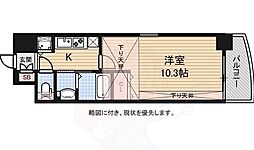 エステムコート難波2アレグリア 1Kの間取図画像