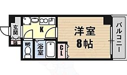 クレールメゾン 1Kの間取図画像