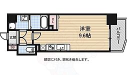 アクアプレイス南堀江 1Kの間取図画像