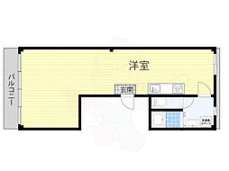茨木ビル ワンルームの間取図画像