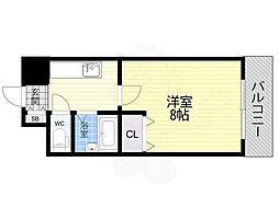 水上ビル東館 1Kの間取図画像