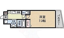 リヴィアスナンバエアリー 1Kの間取図画像