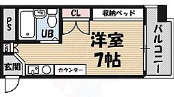 池田マンション ワンルームの間取図画像
