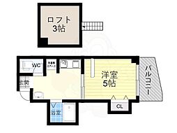 豊マンション 1Kの間取図画像