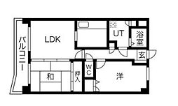 パグーロ東平尾 2LDKの間取図画像