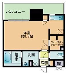 RJRプレシア吉塚駅前 1Kの間取図画像