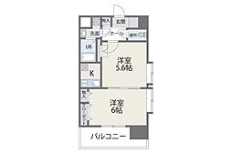 レジデンス20 2Kの間取図画像