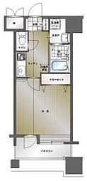 エンクレスト中呉服 1Kの間取図画像