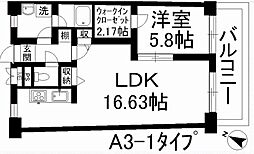 アーバンハイツ住乃江 1LDKの間取図画像