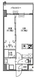 S-RESIDENCENakagofuku 1LDKの間取図画像
