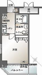 エンクレスト渡辺通 1Kの間取図画像