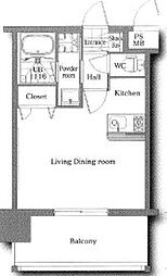 エンクレストNEO博多駅南 1Kの間取図画像
