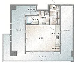エンクレストベイ天神東 ワンルームの間取図画像