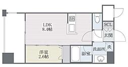 ラクラス博多 1LDKの間取図画像