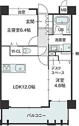 ラフィーネ鳥飼 2LDKの間取図画像