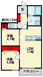 ヴェルジュ博多レジデンシャルスイート 2LDKの間取図画像