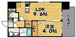 ウインステージ博多駅南 1LDKの間取図画像