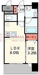 グランフォーレ博多プレミアベイサイド 1LDKの間取図画像