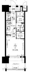 サヴォイ博多スーペリア 1Kの間取図画像