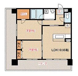 クリムゾン博多2 2LDKの間取図画像