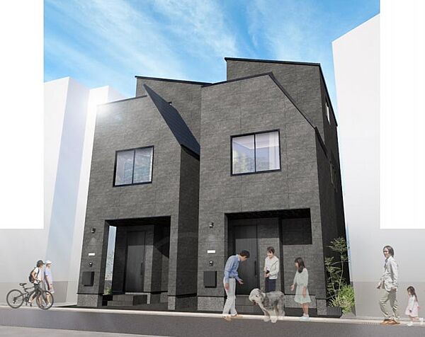 【外観パース(A区画：左)】建物プレゼンテーションも実施しております(※現況優先)。