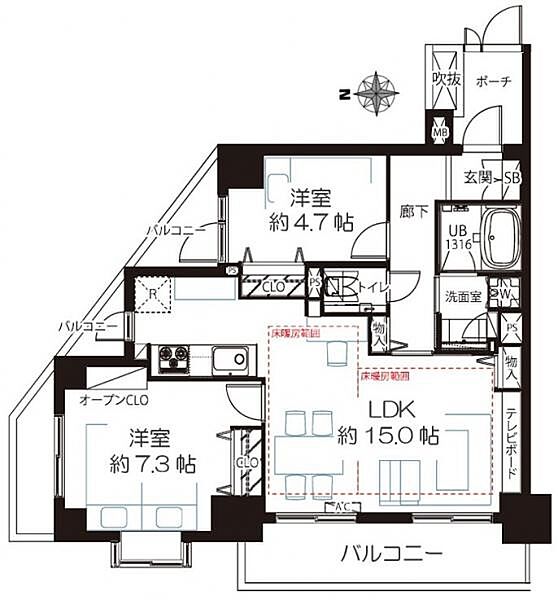 【3階所在の角住戸】※現況優先