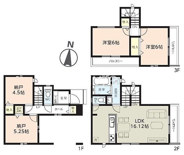 Ｂ号棟　間取図