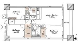 ラムザタワーA棟 3LDKの間取図画像