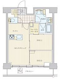 リビオメゾン戸越銀座 15階2LDKの間取り