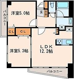 ヒルコート西馬込 2LDKの間取図画像
