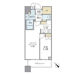 ブリリアタワーズ目黒ノースレジデンス 1LDKの間取図画像