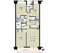 ラヴィーン等々力 3LDKの間取図画像