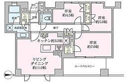 ジオ等々力 3LDKの間取図画像