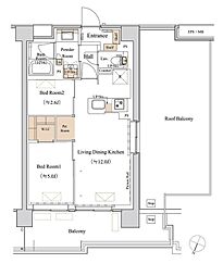 ブランシエスタ西馬込 2LDKの間取図画像