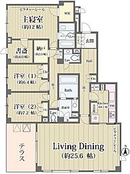 大山パークヒルズ 3LDKの間取図画像