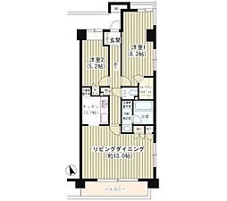 ラヴィーン等々力 2LDKの間取図画像