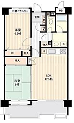 セリゼ雪が谷 2LDKの間取図画像