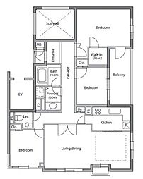 レジディア上目黒 3LDKの間取図画像