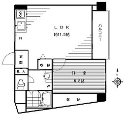 東山サンハイツ 1LDKの間取図画像
