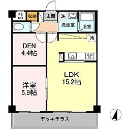 モエムサシコスギ 1SLDKの間取図画像
