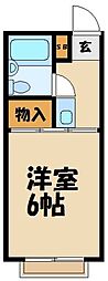 ジョイフルハイム 1Kの間取図画像