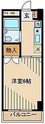 多摩都市モノレール 大塚・帝京大学駅 徒歩1分の賃貸マンション 4階1Kの間取り