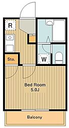 JR八高線 八王子駅 徒歩11分の賃貸マンション 11階1Kの間取り