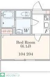 小田急小田原線 新百合ヶ丘駅 徒歩10分の賃貸アパート 1階1Kの間取り