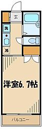 マリアージュ豊田 1階1Kの間取り