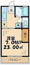 サンハイム 1階1Kの間取り