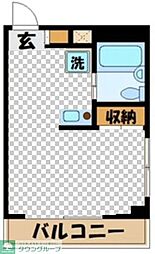 京王相模原線 京王堀之内駅 徒歩11分の賃貸マンション 3階ワンルームの間取り