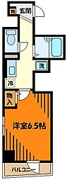 JR中央線 八王子駅 徒歩8分の賃貸マンション 3階1Kの間取り