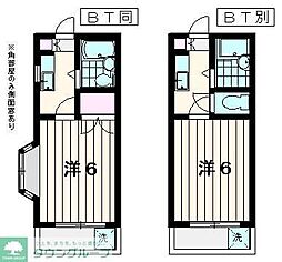 京王相模原線 南大沢駅 バス8分 南陽台下車 徒歩2分の賃貸アパート 1階1Kの間取り